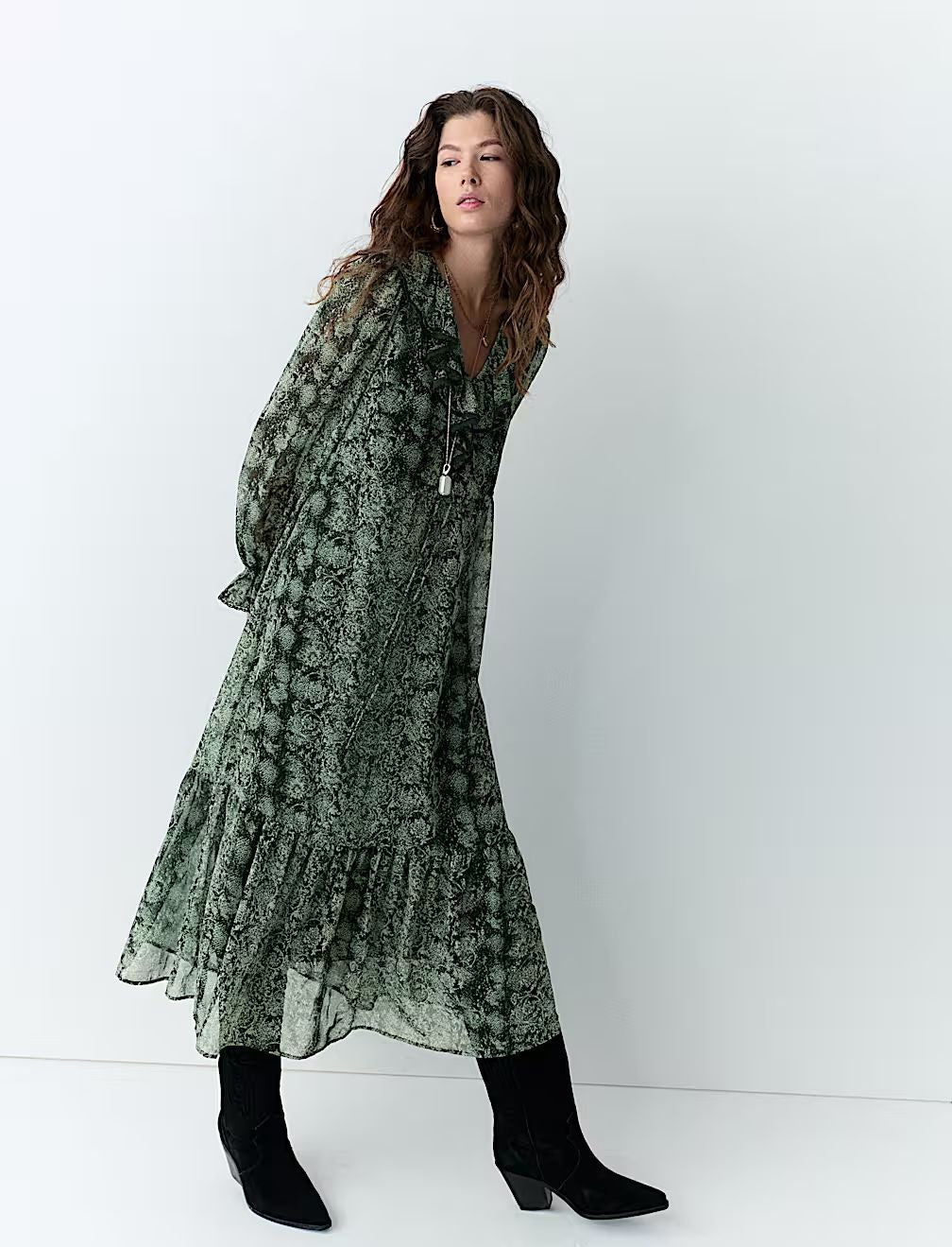 Marks & Spencer Per Una Animal Print Midi Maxi Dress