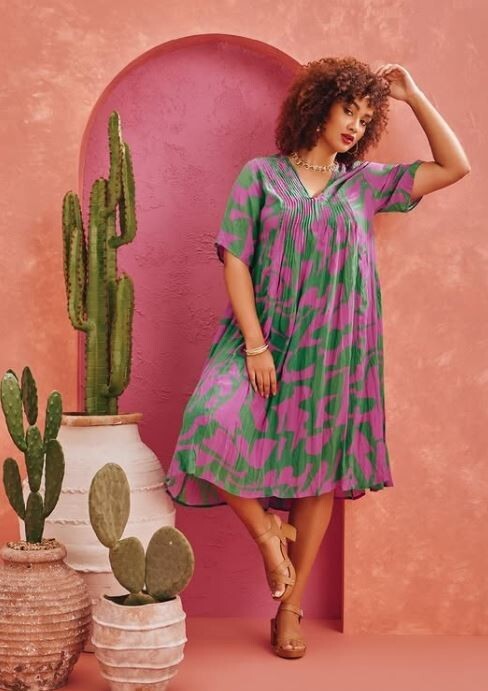 Taking Shape Fiesta Midi Dress Plus Curve